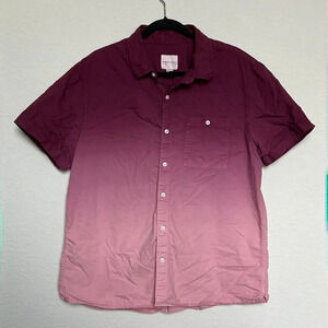 American Eagle Men's Pink Ombre Button Down Shirt